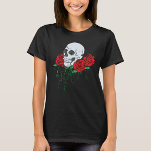 T-shirt Roses et crâne