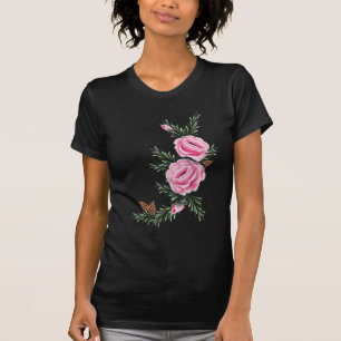 T-shirt ROSES et PIN ROSES par SHARON SHARPE