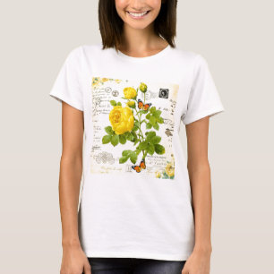 T-shirt Roses jaunes vintages