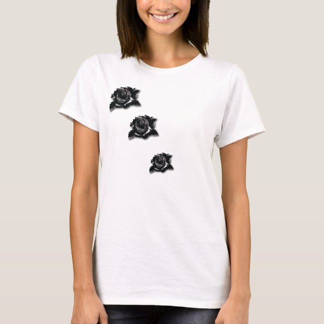 T-shirt Roses Noires (Devant)