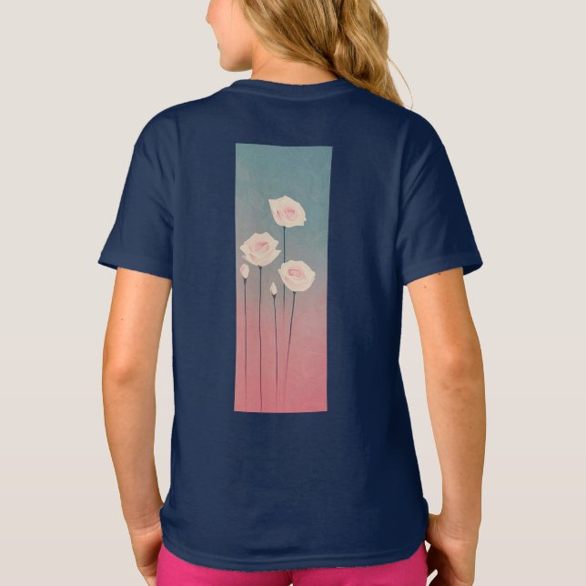 T-shirt Roses, personalized (Dos)
