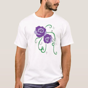 T-shirt Roses pourpres