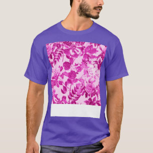 T-shirt Roses roses avec Motif Feuille