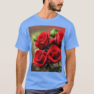 T-shirt roses rouges