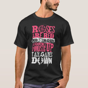 T-shirt Roses sont rouge boue est brun country musique ver