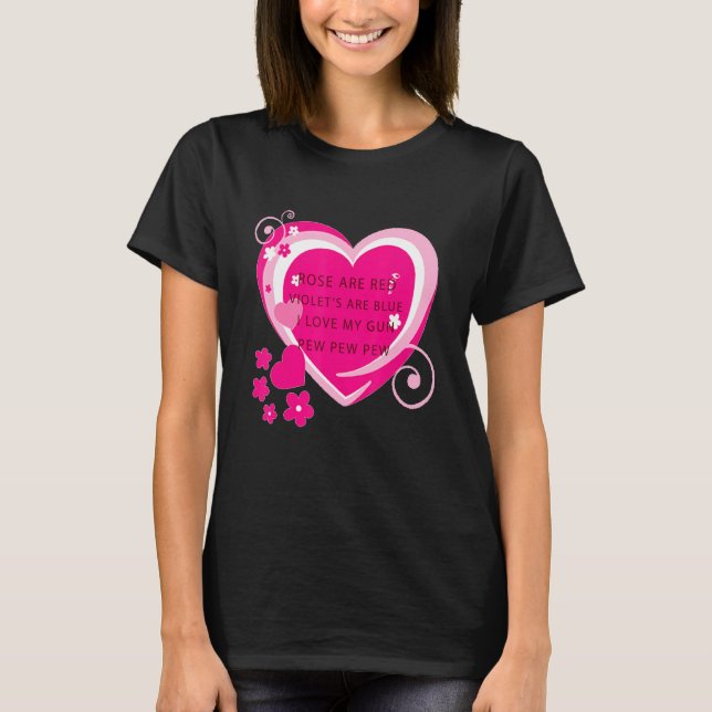 T-shirt Roses sont rouges Violet sont bleus J'aime mon coe (Devant)