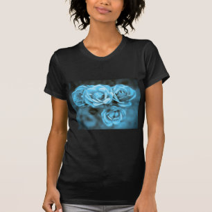 T-shirt Roses vintages bleus