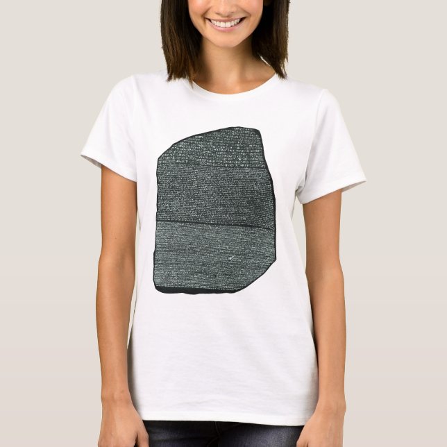 T-shirt Rosetta Stone Hiéroglyphes égyptiens antiques (Devant)