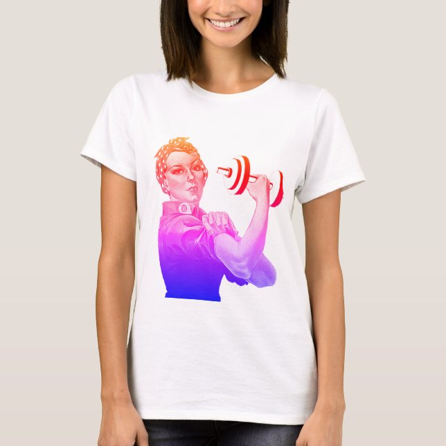 T-shirt Rosie de l'ascenseur électrique en arc-en-ciel (Devant)