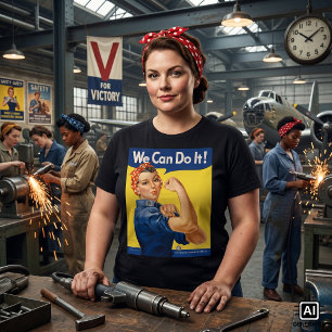 T-shirt Rosie la riveteuse patriotique vintage, nous pouvo