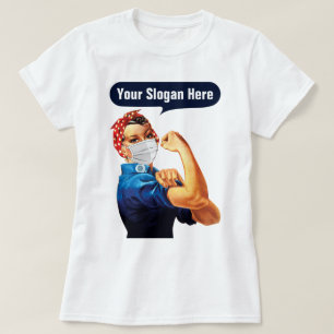 T-shirt Rosie Le Riveter Avec Masque - Ajoutez Votre Propr