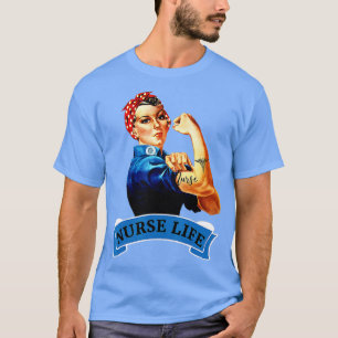 T-shirt Rosie le Riveter Infirmière Vintage Vie RN Appréci