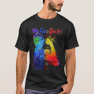 T-shirt Rosie le Riveter Nous pouvons le faire aquarelle A