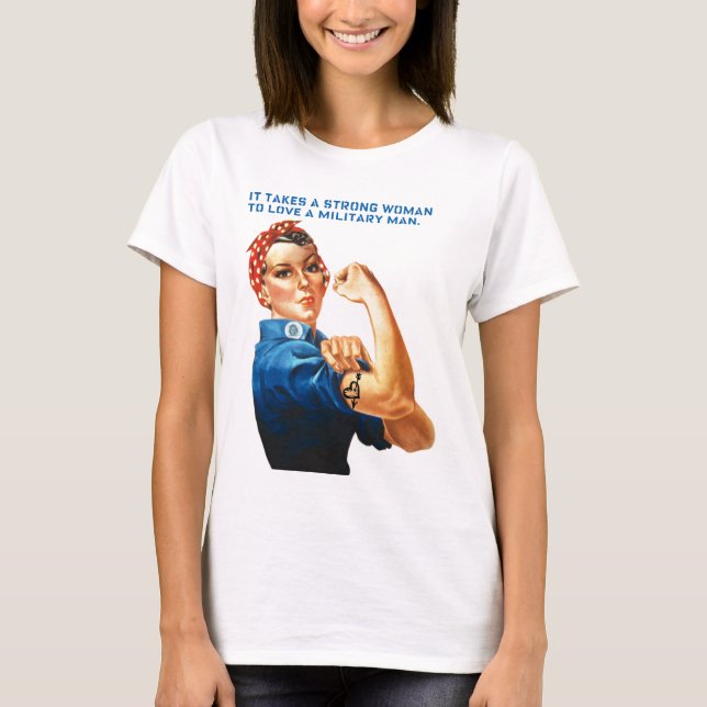 T-shirt ROSIE LE RIVOIR - "il prend une femme forte " (Devant)