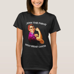 T-shirt Rosie The Riveter Defeat Sensibilisation au cancer