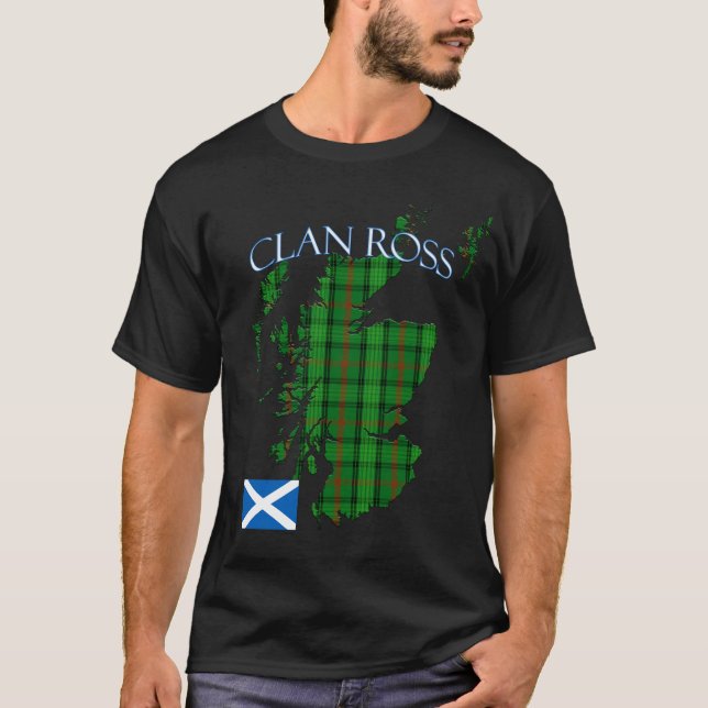 T-shirt Ross Scottish Clan Tartan Scotland (Devant)
