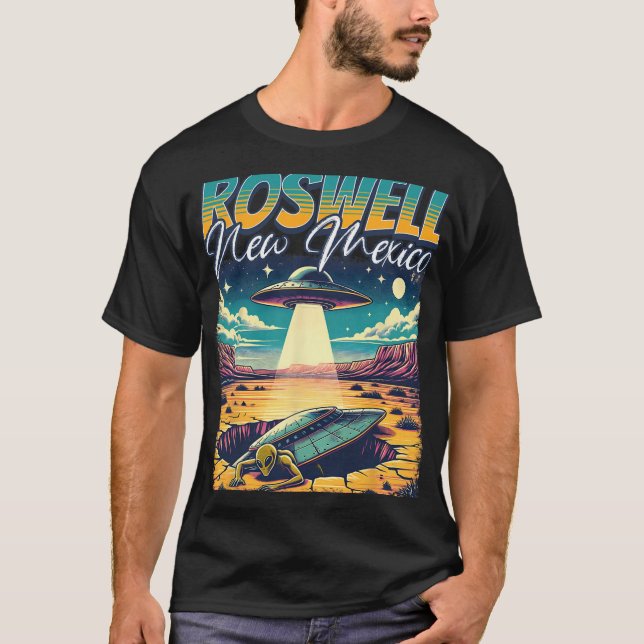 T-shirt Roswell New Mexico 1947 Alien Abduction Ufo Crash  (Devant)