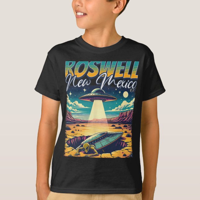 T-shirt Roswell New Mexico 1947 Alien Abduction Ufo Crash  (Devant)
