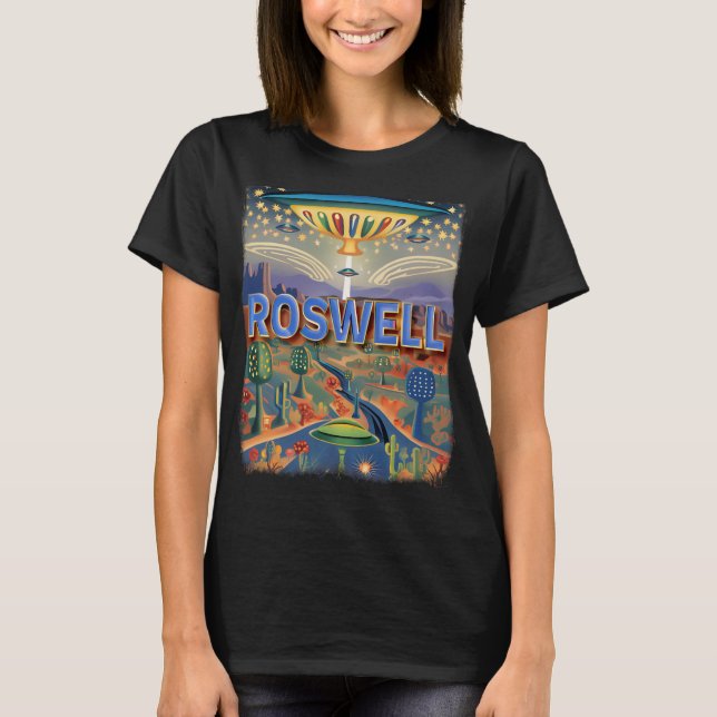 T-shirt Roswell New Mexico Nm Extraterrestrial Encounter S (Devant)