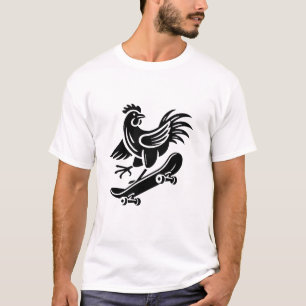 T-shirt Rôtisseur de poule de poulet silhouette minimalist