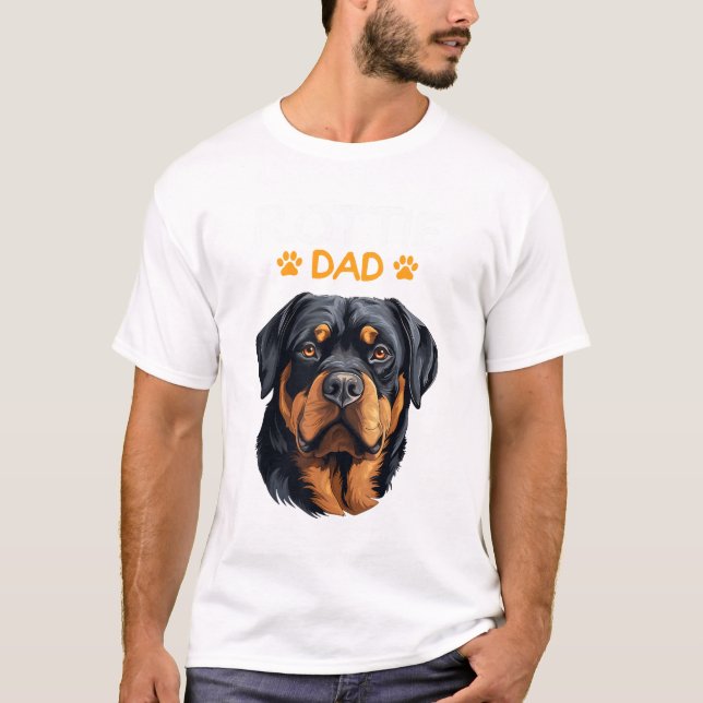 T-shirt Rottie Dad Rottweiler Chien (Devant)