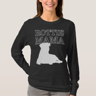 T-shirt Rottie Mama Rottweiler Chien Maman Mignonne Chiot