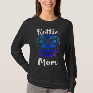 T-shirt Rottie Mom Rottweiler Chien Maman Mignonne Chiot P