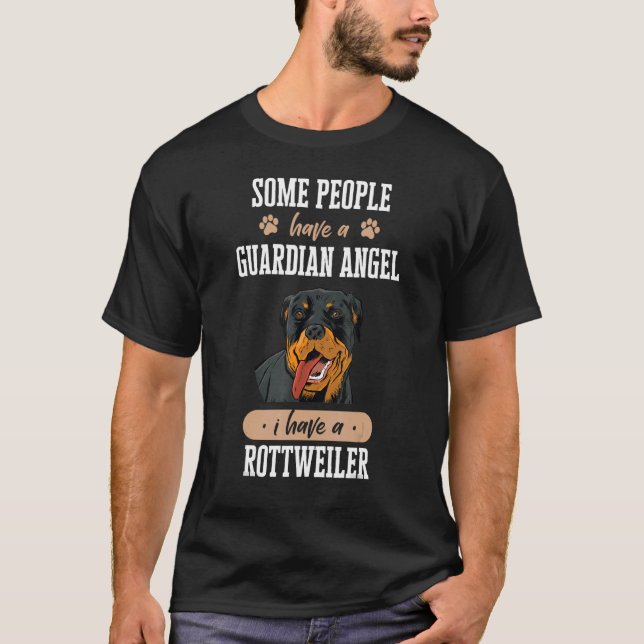 T-shirt Rottweiler Chien Guardian Angel (Devant)