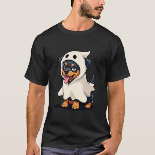 T-shirt Rottweiler Chien Halloween Costume Fête Fantôme T