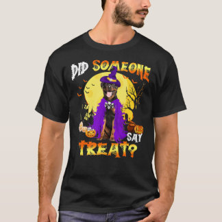 T-shirt Rottweiler Chien Halloween Quelqu'Un A Dit Traiter
