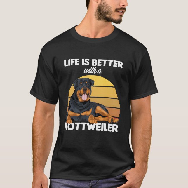 T-shirt Rottweiler Chien propriétaire de chien sur Chien r (Devant)