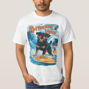 T-shirt Rottweiler Chiens Surf Aventure