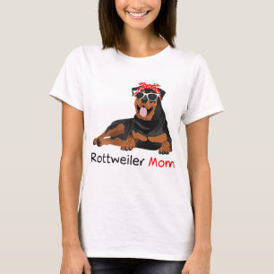 T-shirt Rottweiler Mom Bandana Womens Rottweiler Chien