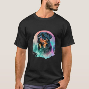 T-shirt Rottweiler Vaporwave Rétrowave Esthétique 1