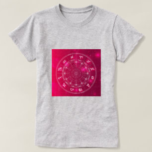 T-shirt Roue d'astrologie Signes étoiles