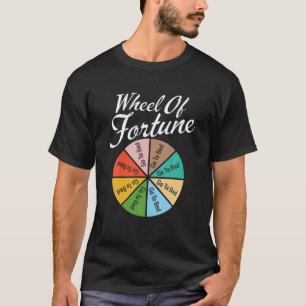 T-shirt Roue de Fortune - Aller au lit. Drôle conception d