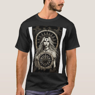 T-shirt Roue de Fortune dans un style occulte foncé 1