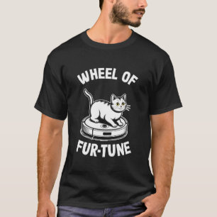 T-shirt Roue de Fur-Tune Chat Blague Aspirateur Robot Ca