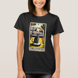 T-shirt Roue de l'aspirateur robot pour chat de carte de t