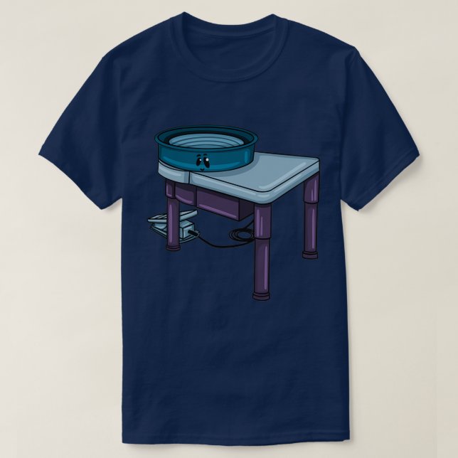 T-shirt Roue de poterie mignonne (Design devant)