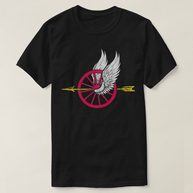 T-shirt Roue et flèche pour moteur de l'unité de police  (Design devant)