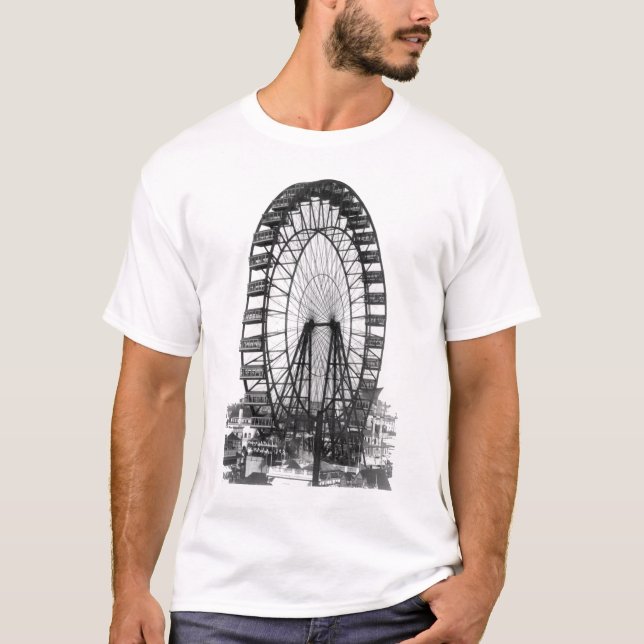 T-shirt Roue vintage de Chicago Ferris (Devant)