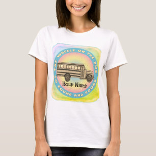 T-shirt Roues d'autobus scolaire