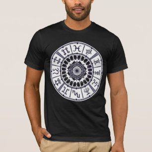T-shirt Roues des signes du zodiaque céleste Mandala Art g