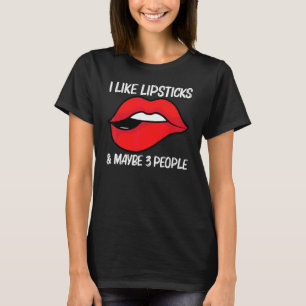 T-shirt Rouge à lèvres cool pour hommes femmes cosmétique