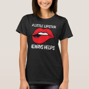 T-shirt Rouge à lèvres Cool pour hommes femmes Cosmétique 