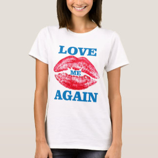 T-shirt rouge à lèvres et amour