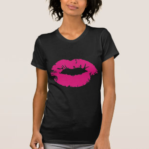 T-shirt Rouge à lèvres rose de ride
