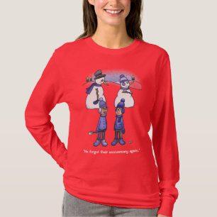 T-shirt rouge à long feutre oublié