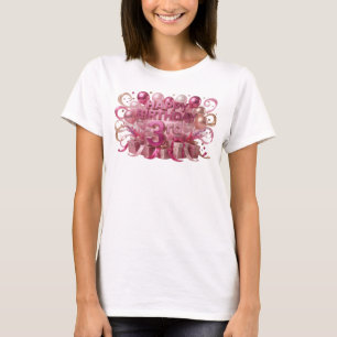 T-shirt Rouge Attrayant HAPPY BIRTHDAY 3RD Art Porter